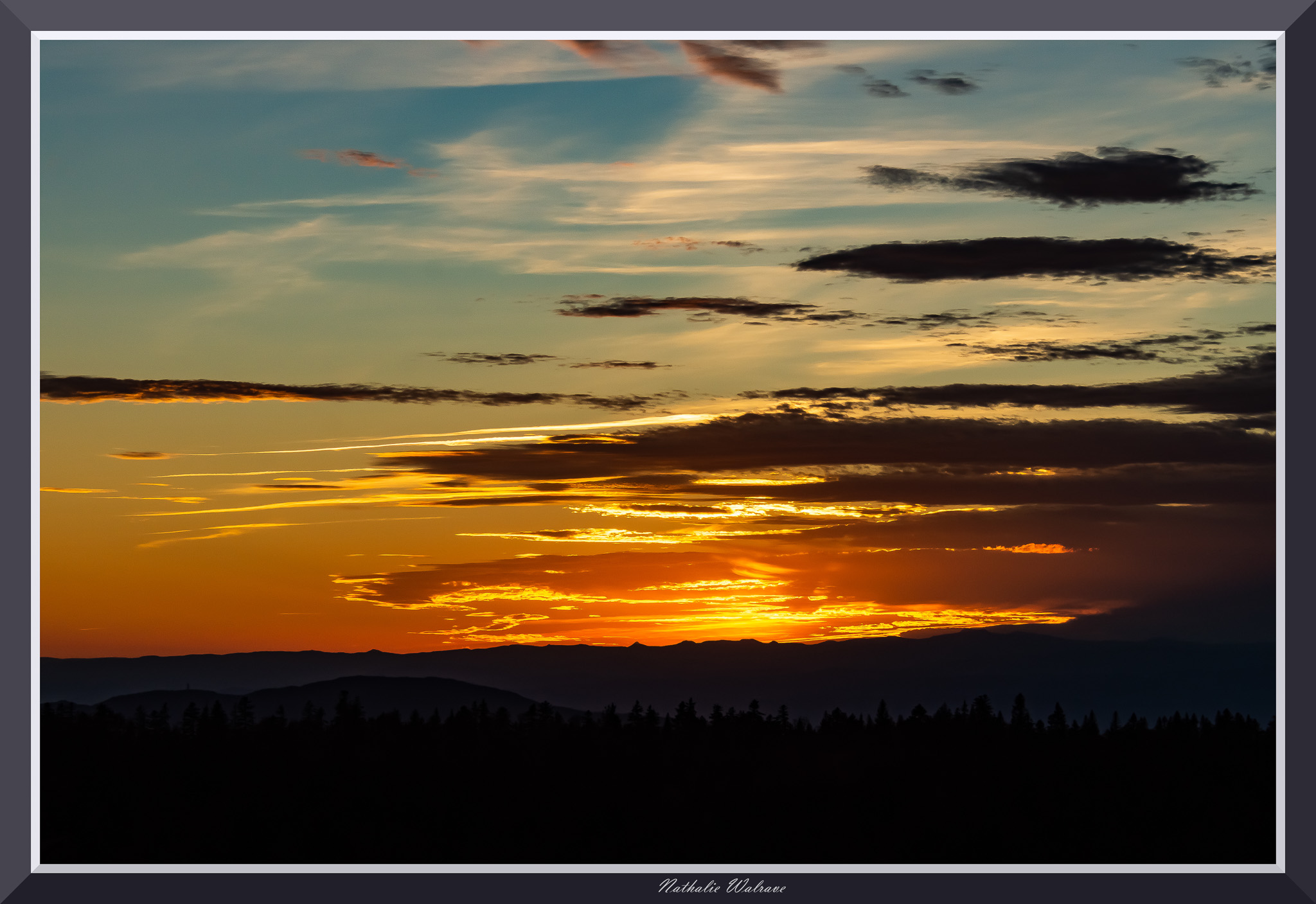 coucher de soleil en automne